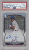 Joendry Vargas from the 2023 Bowman Chrome set featuring a Refractor parallel graded by PSA and given an overall grade of 9.