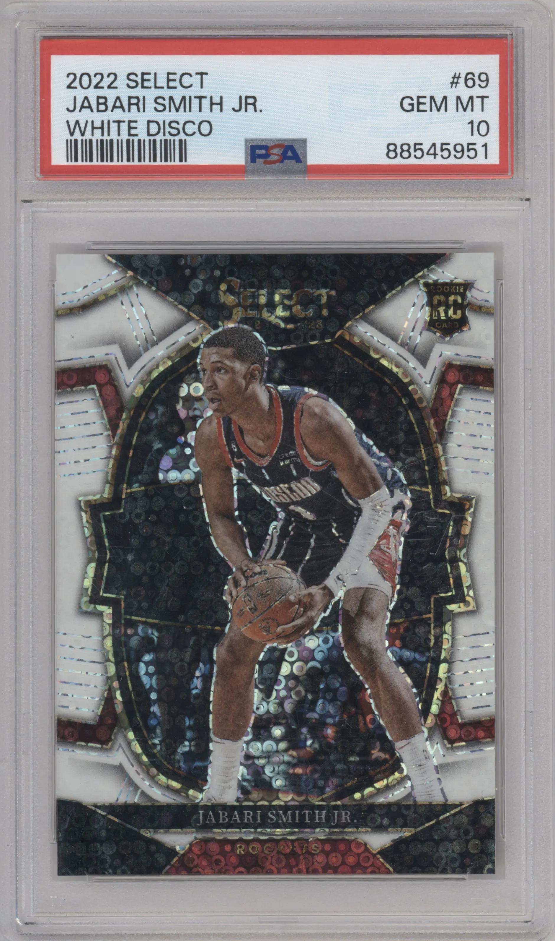 2022 Panini Select Jabari Smith Jr. White Disco PSA 10