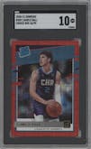 LaMelo Ball from the 2020-21 Panini Donruss set featuring a Choice Red parallel graded by SGC and given an overall grade of 10.