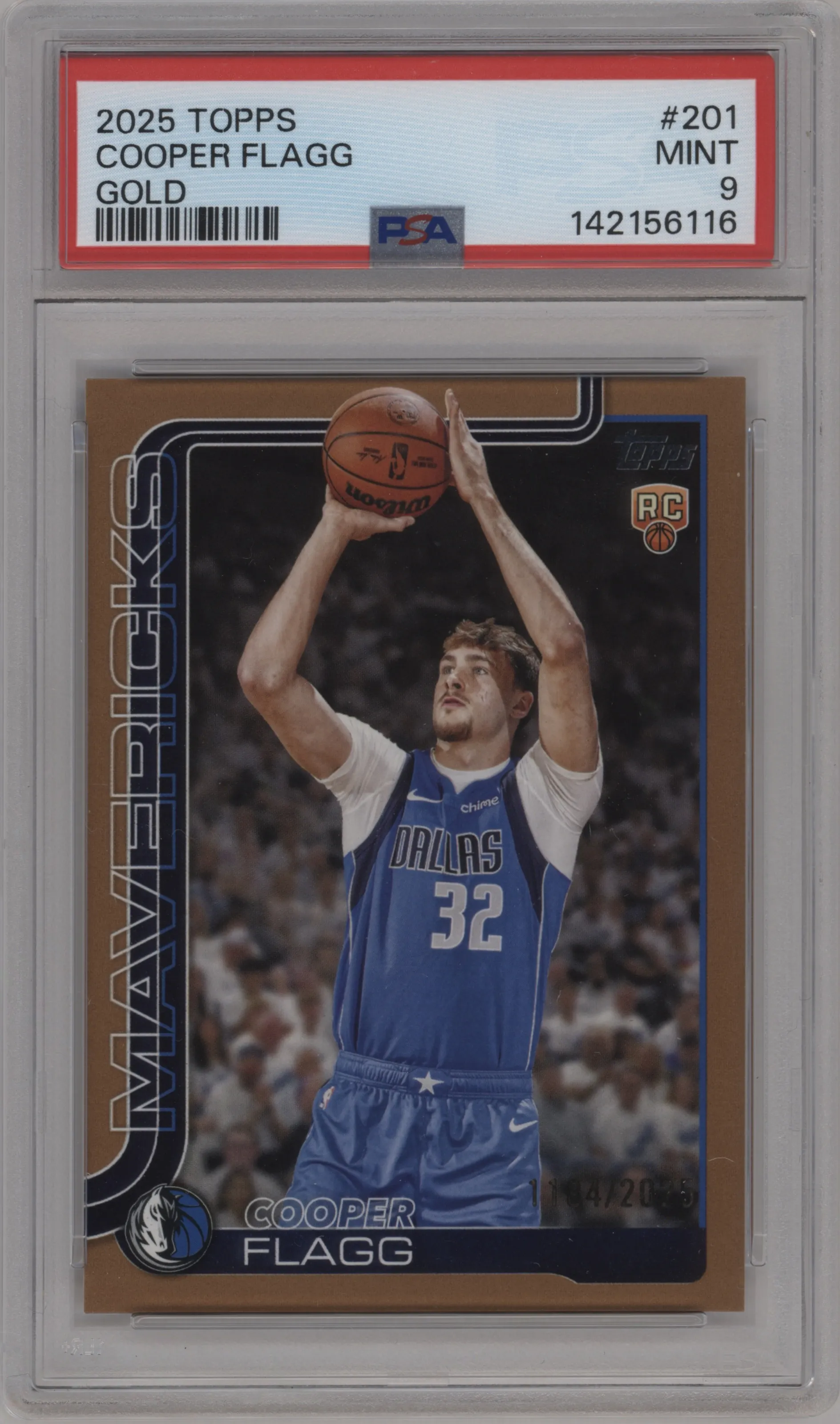2025 Topps Cooper Flagg Gold PSA 9
