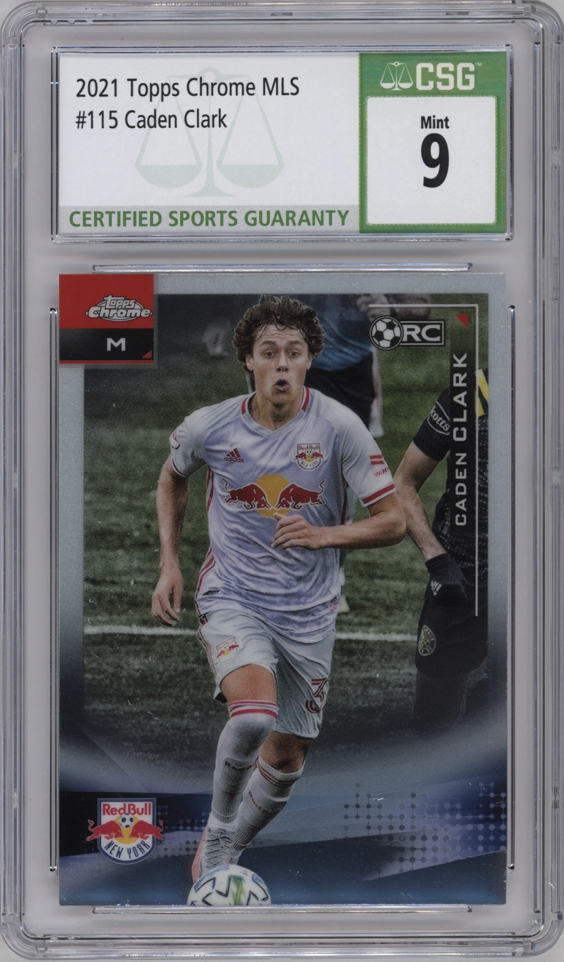 2021 Topps Chrome MLS Caden Clark CGC 9