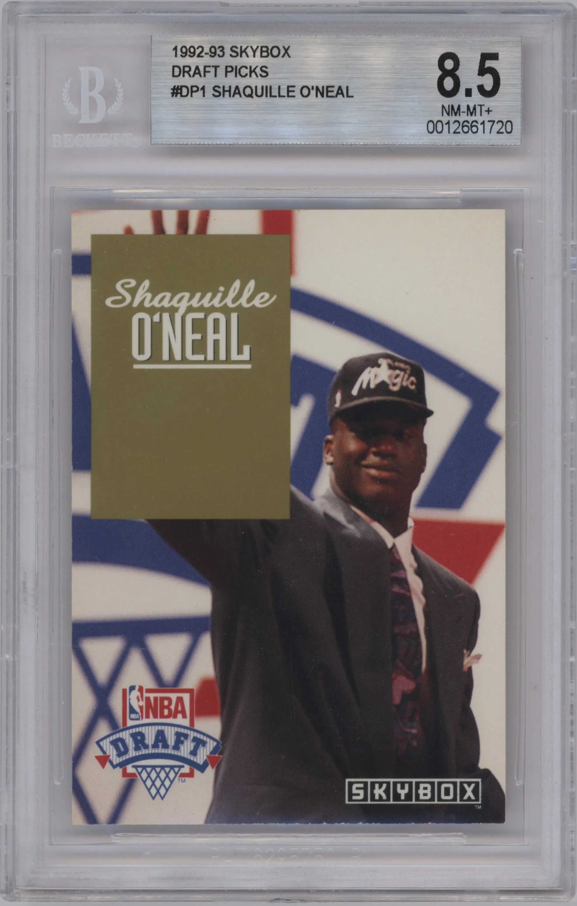 1992 Skybox Draft Picks Shaquille O'Neal #DP1 BGS 8.5