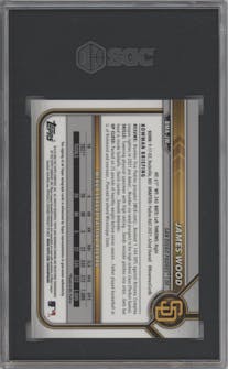 James Wood from the 2022 Bowman Mega Box set graded by SGC and given an overall grade of 10.