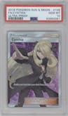 Cynthia from the 2018 Pokemon S&M  set graded by PSA and given an overall grade of 10.