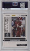 Cameron Ward from the 2024 Panini Luminance set featuring a Red parallel graded by PSA and given an overall grade of 9.