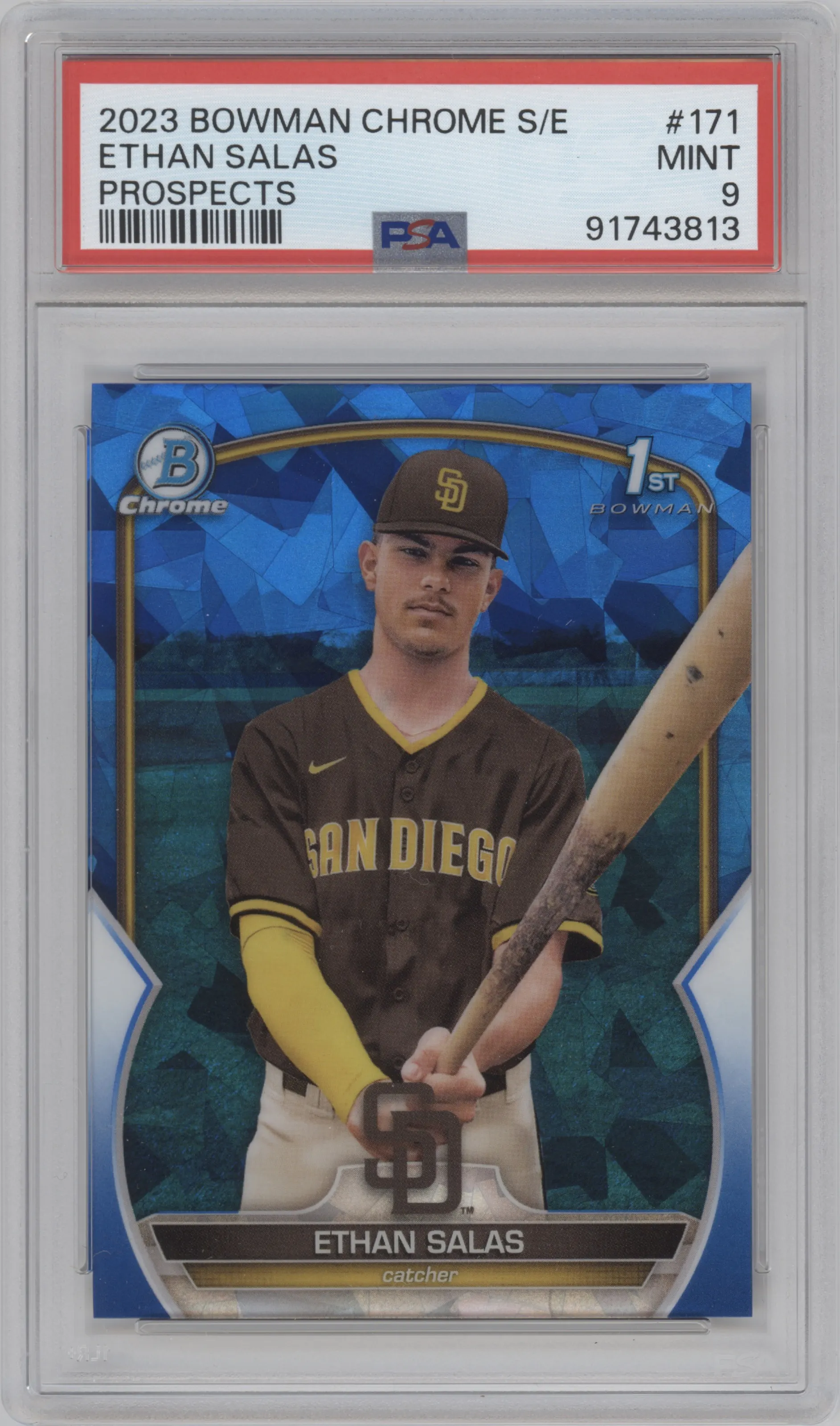 2023 Bowman Chrome Sapphire Edition Ethan Salas #BCP-171 PSA 9