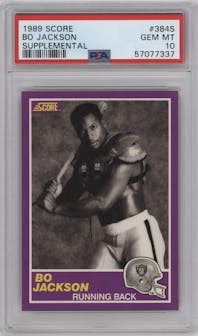 Bo Jackson from the 1989 Score Supplemental set graded by PSA and given an overall grade of 10.