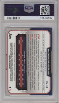 Andrew Benintendi from the 2015 Bowman Draft set graded by PSA and given an overall grade of 10.