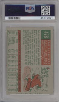 Bob Clemente from the 1959 Topps set graded by PSA and given an overall grade of 7.