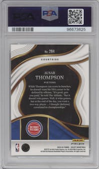 Ausar Thompson from the 2023-24 Panini Select  set featuring a Gold Glitter parallel graded by PSA and given an overall grade of 10.