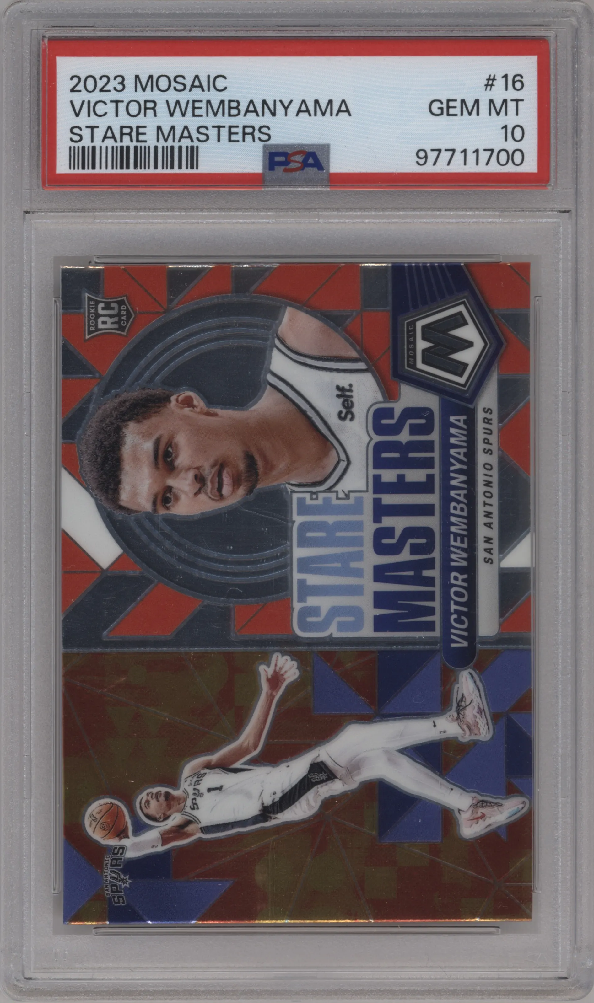 2023 Panini Mosaic Stare Masters Victor Wembanyama #16 PSA 10