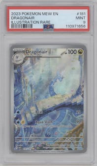 Dragonair from the 2023 Pokemon SV set graded by PSA and given an overall grade of 9.