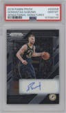 Domantas Sabonis from the 2018-19 Panini Prizm set graded by PSA and given an overall grade of 10.