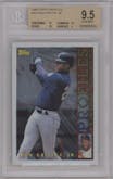 Ken Griffey Jr. from the 1996 Topps set graded by Beckett and given an overall grade of 9.5.