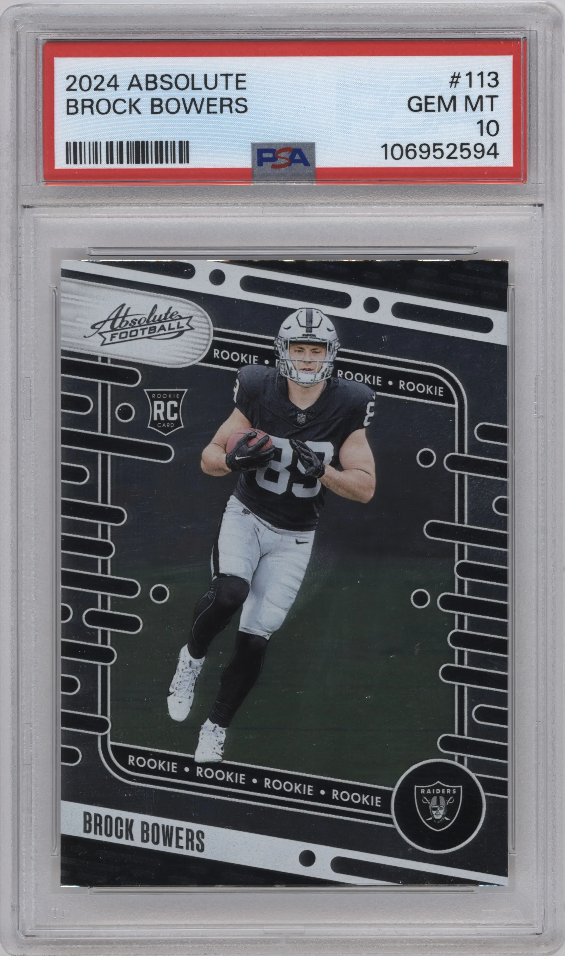 2024 Panini Absolute Brock Bowers Retail #113 PSA 10