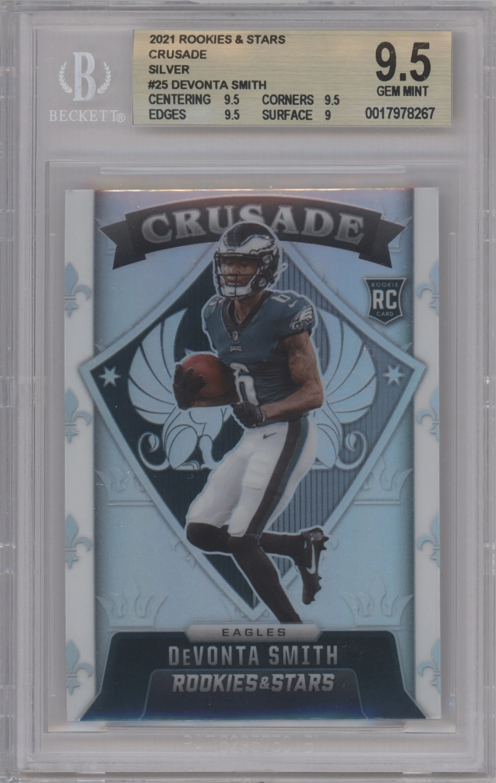 2021 Panini Rookies & Stars Crusade DeVonta Smith #CR-25 BGS 9.5