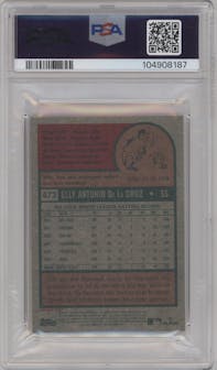 Elly De La Cruz from the 2024 Topps Heritage set graded by PSA and given an overall grade of 10.