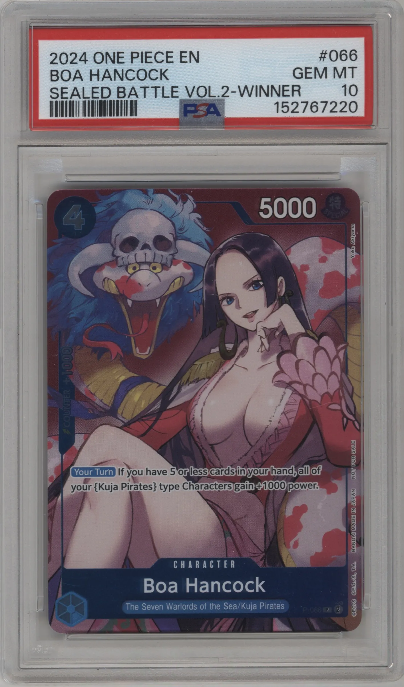 2024 One Piece Sealed Battle Kit Vol.2 Boa Hancock PSA 10