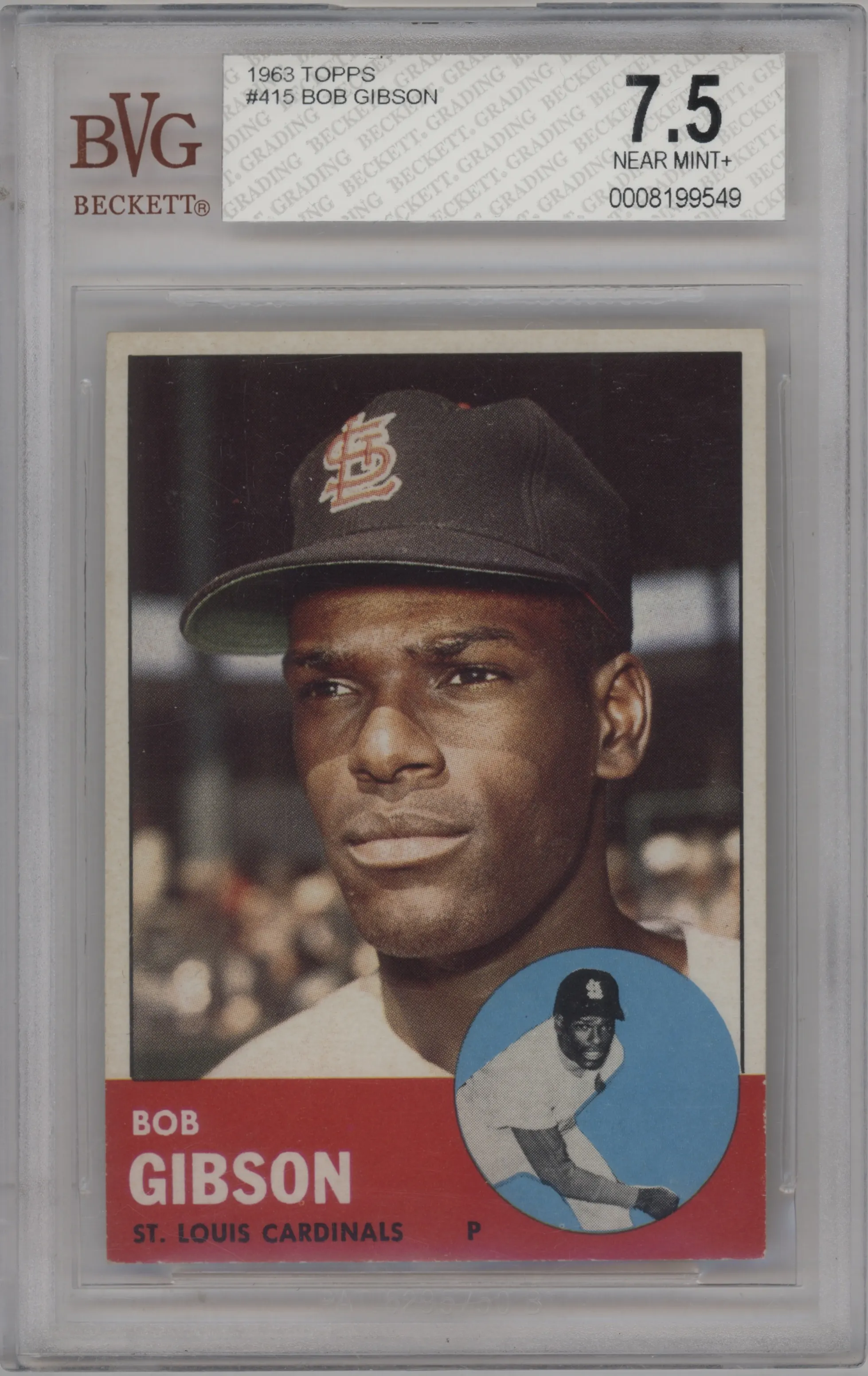 1963 Topps Bob Gibson #415 BGS 7.5