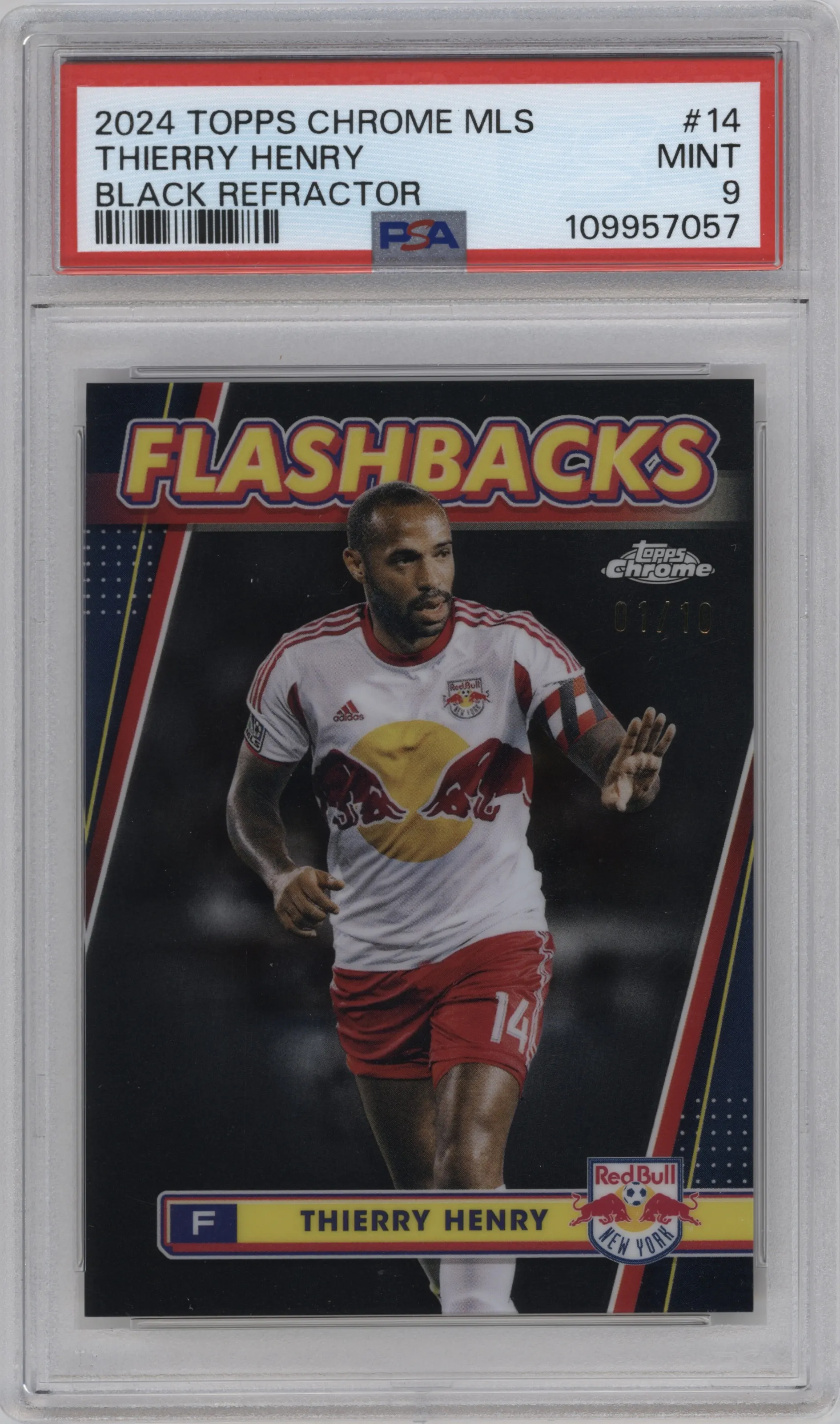 2024 Topps Chrome MLS Thierry Henry Black Refractor #14 PSA 9