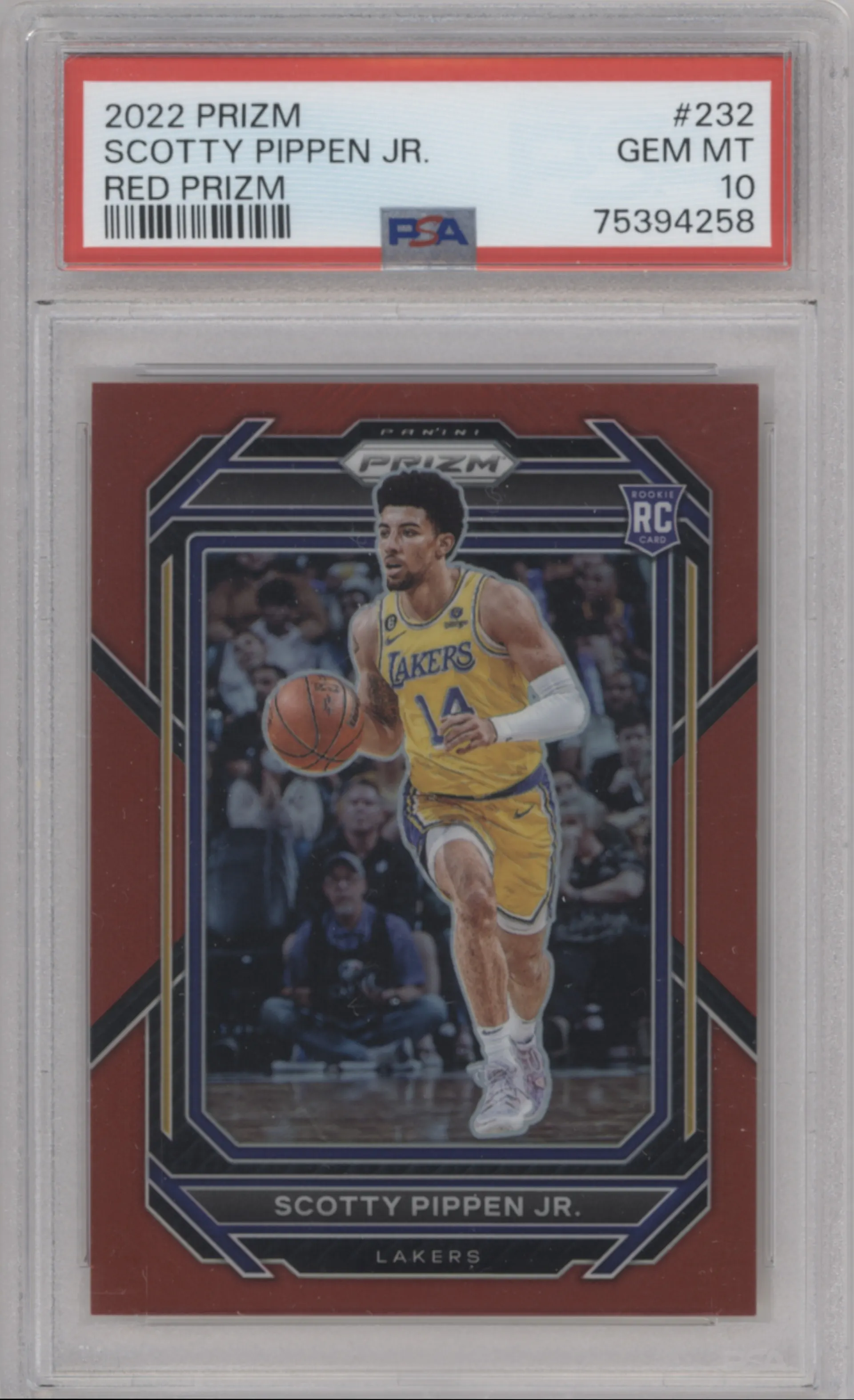 2022 Panini Prizm Scotty Pippen Jr. Red Prizm PSA 10