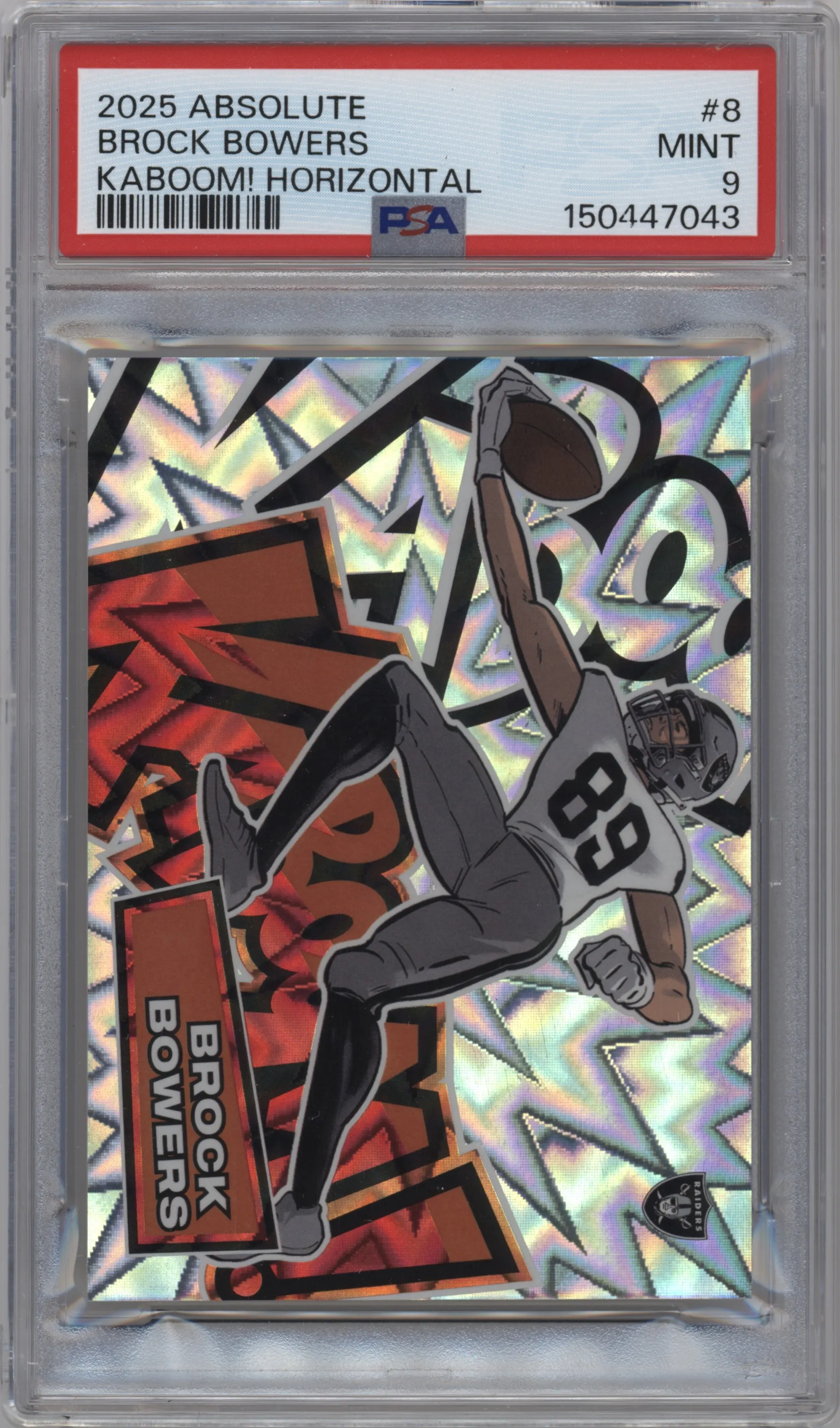 2025 Panini Absolute Kaboom Horizontal Brock Bowers PSA 9