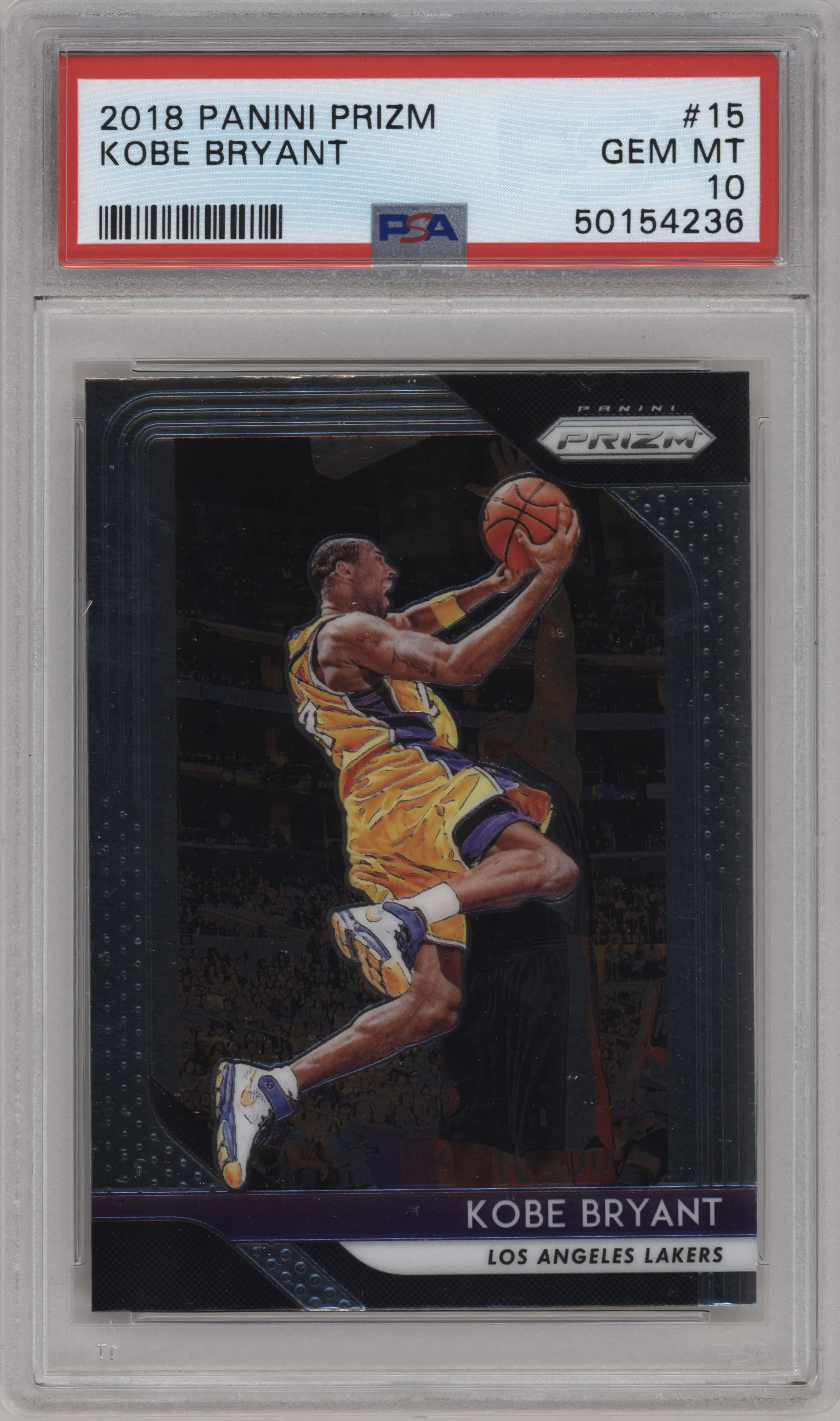 2018 Panini Prizm Kobe Bryant #15 PSA 10