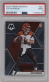 Joe Burrow from the 2020 Panini Mosaic set graded by PSA and given an overall grade of 9.