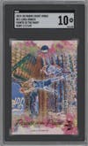 Luka Doncic from the 2019-20 Panini Court Kings set featuring a Ruby parallel graded by SGC and given an overall grade of 10.