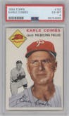 Earle Combs from the 1954 Topps set graded by PSA and given an overall grade of 6.