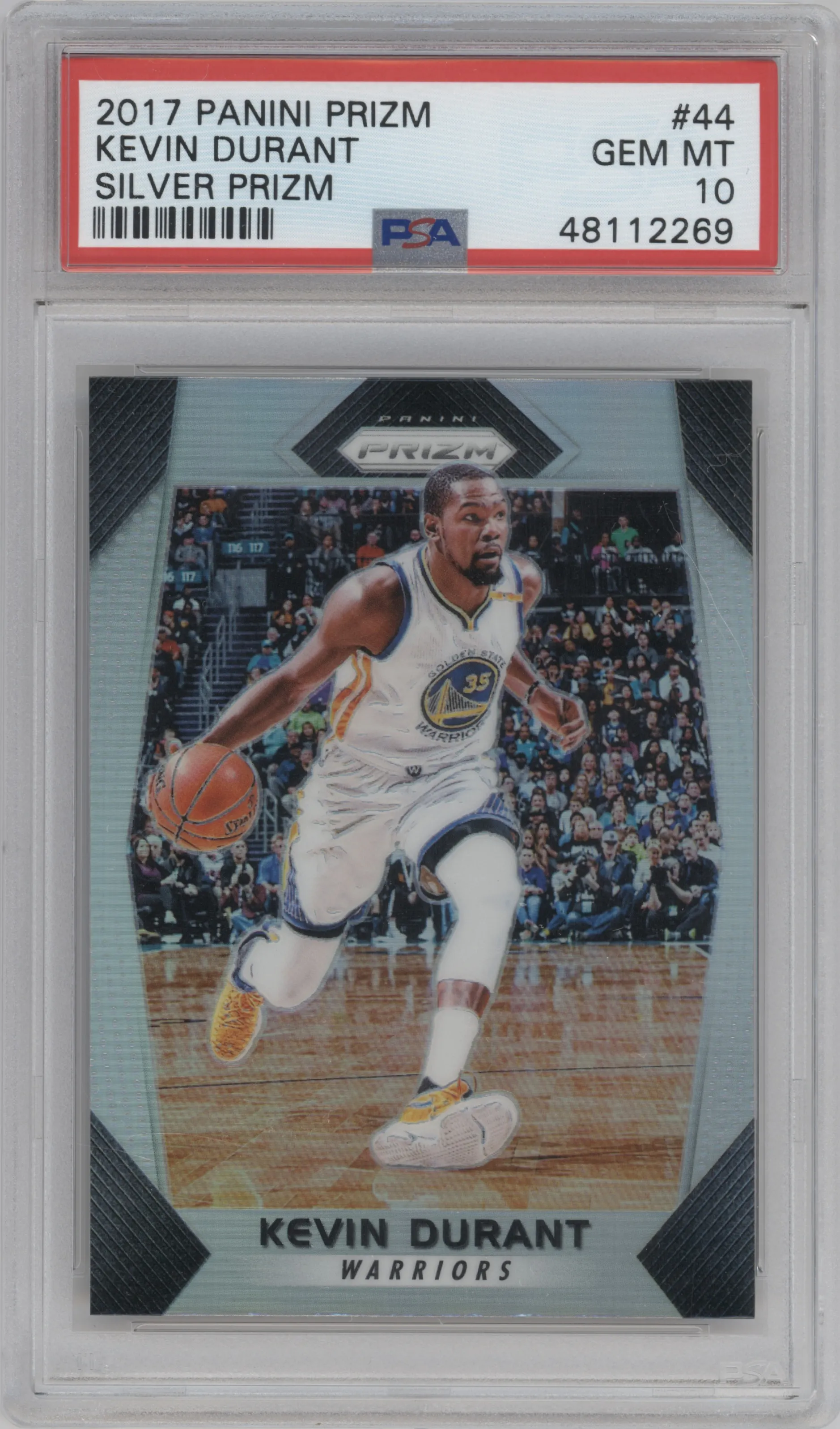 2017 Panini Prizm Kevin Durant Silver Prizm #44 PSA 10