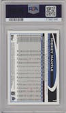 Mickey Mantle from the 2012 Topps Series 1 set featuring a Gold Sparkle parallel graded by PSA and given an overall grade of 9.