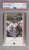 Drew Brees from the 2001 Upper Deck set graded by PSA and given an overall grade of 9.