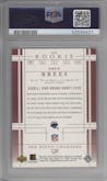 Drew Brees from the 2001 Upper Deck set graded by PSA and given an overall grade of 9.