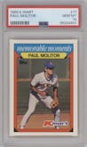 Paul Molitor from the 1988 Topps Kmart Memorable Moments set graded by PSA and given an overall grade of 10.