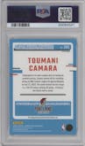 Toumani Camara from the 2023-24 Donruss Optic set featuring a Fast Break Holo parallel graded by PSA and given an overall grade of 9.