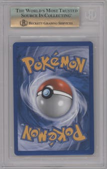 Shinx LV.7 from the 2007 Pokemon D&P set featuring a City Championship Staff parallel graded by Beckett and given an overall grade of 9.5.