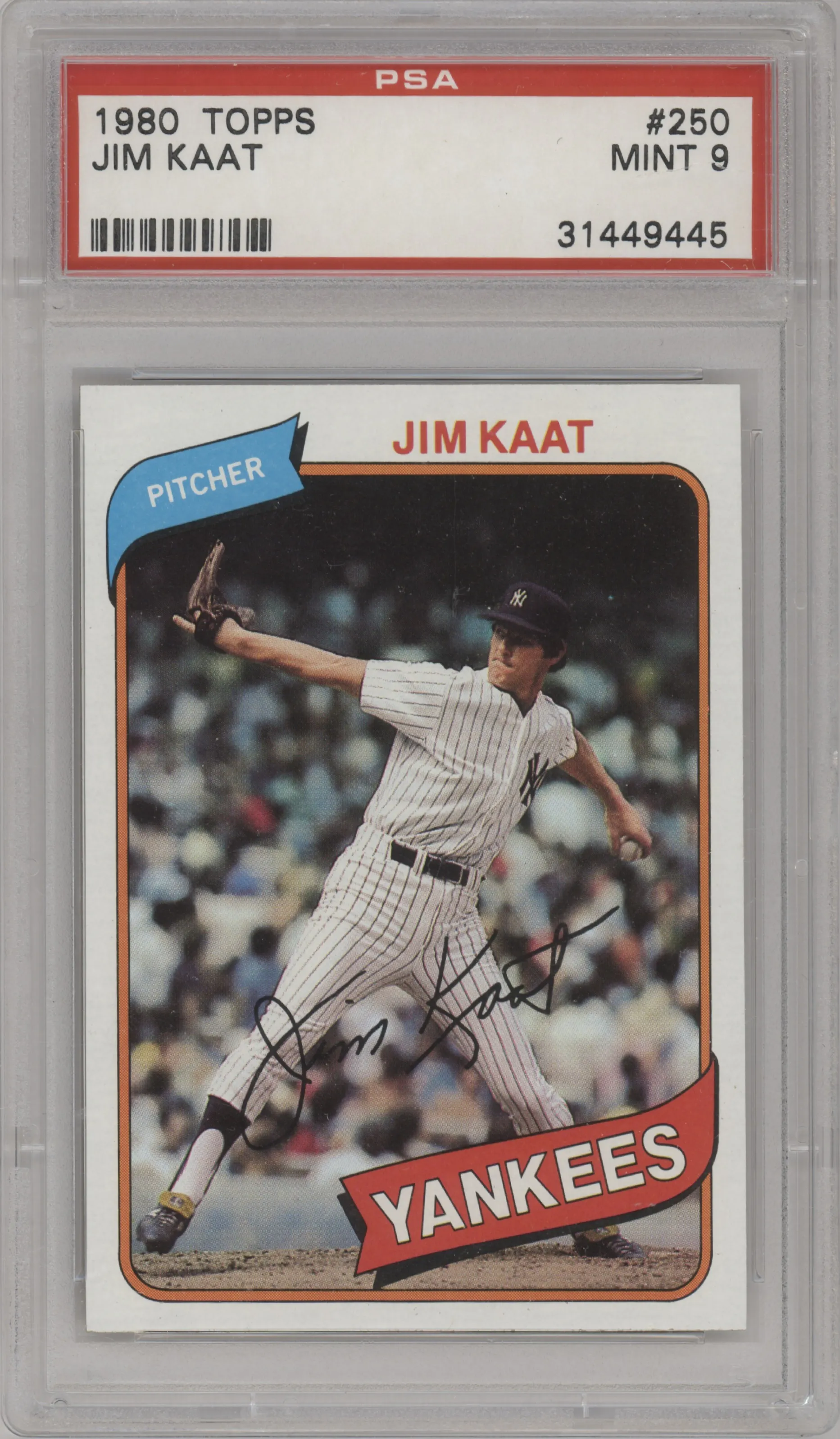 1980 Topps Jim Kaat PSA 9