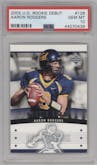 Aaron Rodgers from the 2005 Upper Deck Rookie Debut set graded by PSA and given an overall grade of 10.