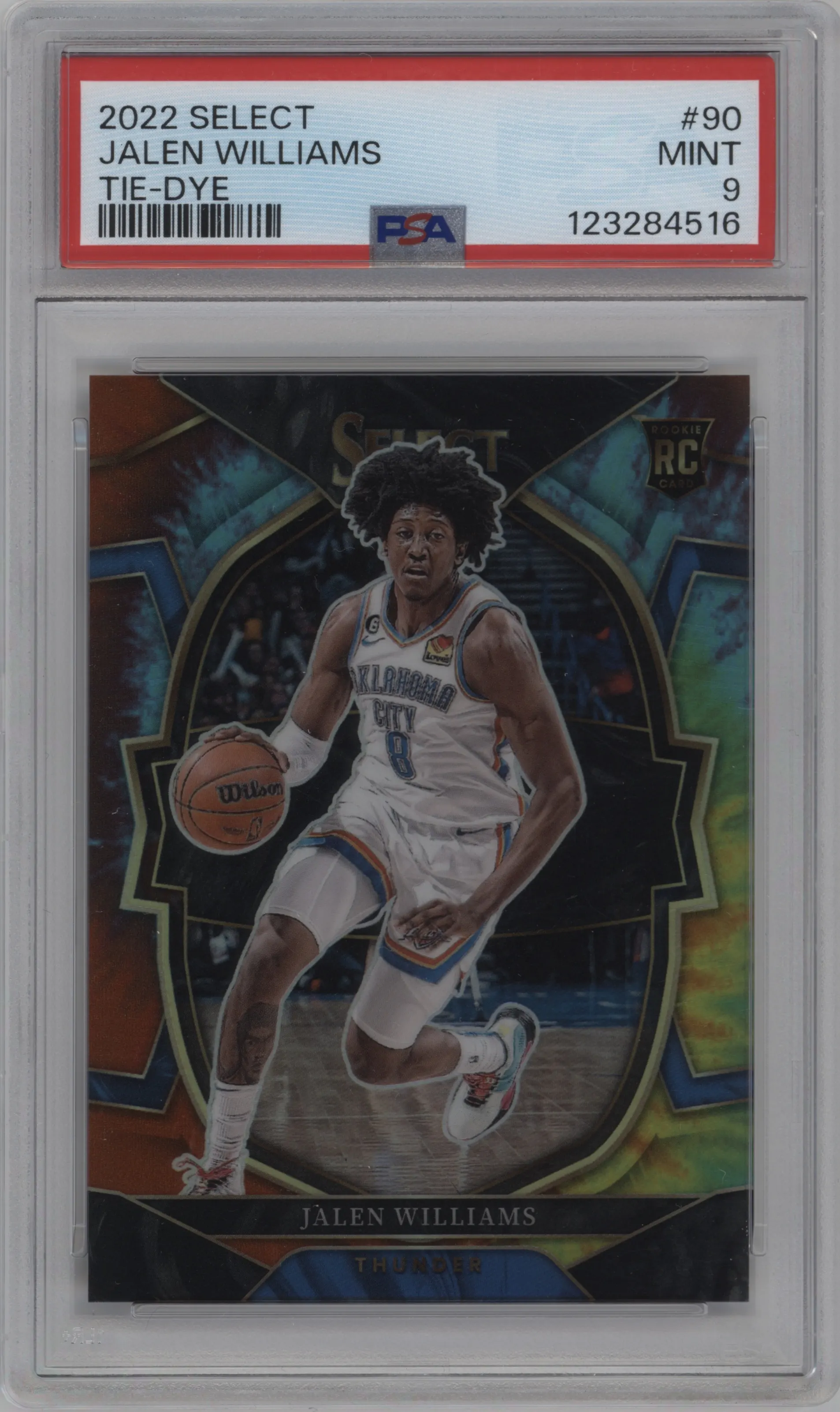 2022 Panini Select Jalen Williams Tie-Dye #90 PSA 9