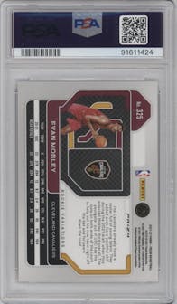 Evan Mobley from the 2021-22 Panini Prizm  set featuring a Fast Break parallel graded by PSA and given an overall grade of 9.