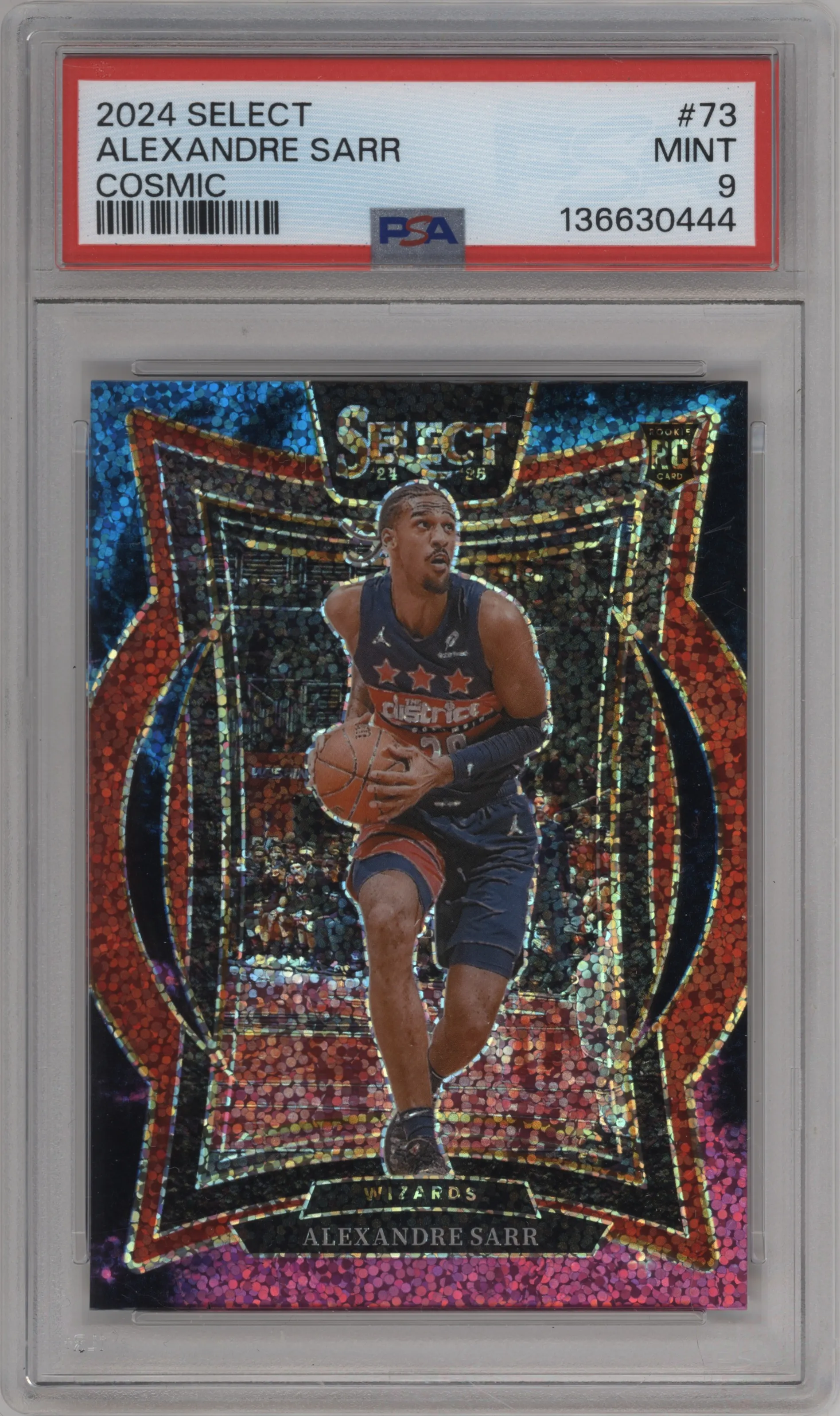 2024 Panini Select Alexandre Sarr Cosmic #73 PSA 9