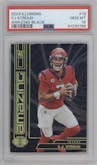 C.J. Stroud from the 2023 Panini Illusions set featuring a Black parallel graded by PSA and given an overall grade of 10.