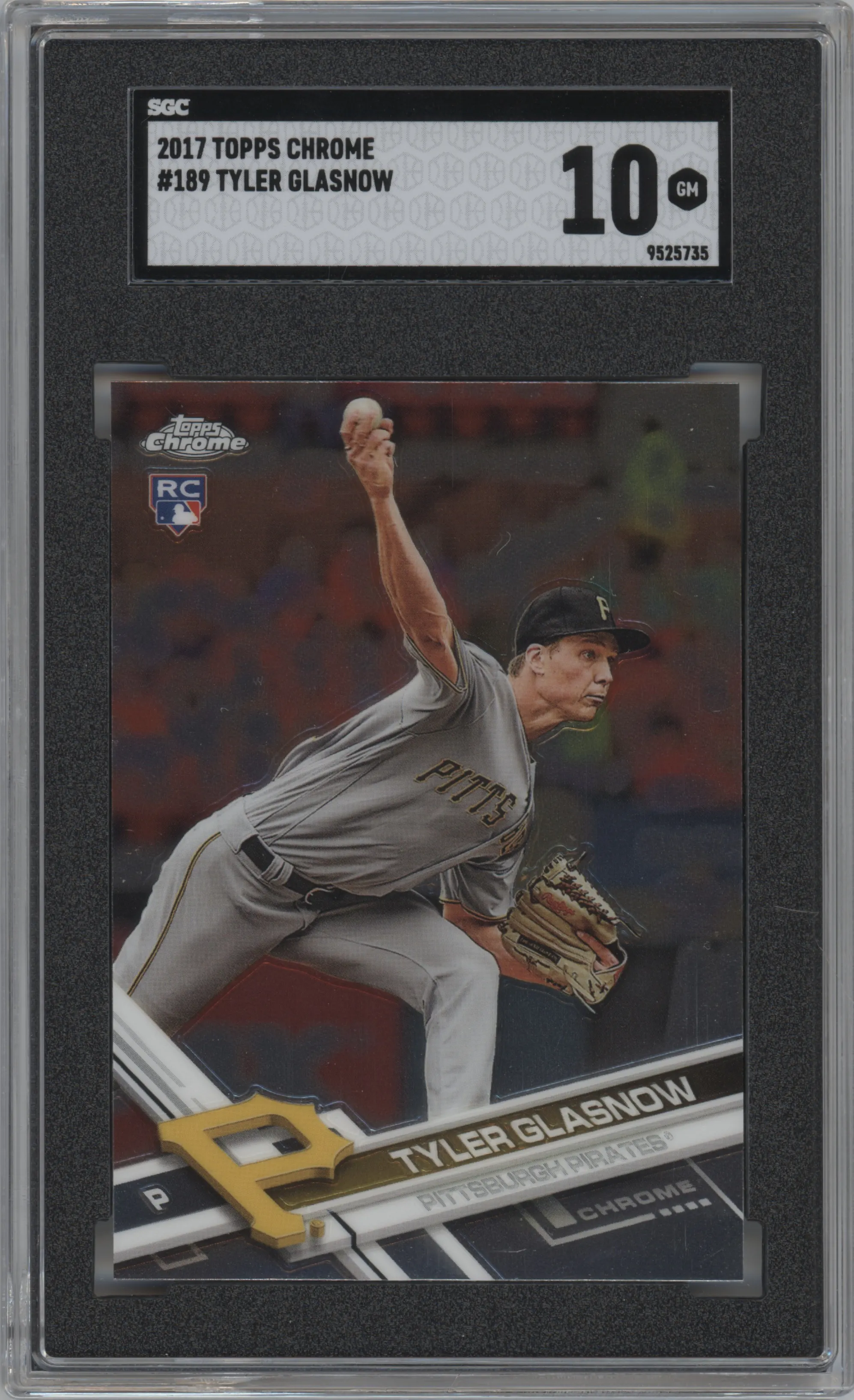 2017 Topps Chrome Tyler Glasnow #189 SGC 10