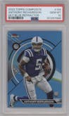 Anthony Richardson from the 2023 Topps Composite set featuring a Sky Blue Refractor parallel graded by PSA and given an overall grade of 10.