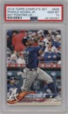 Ronald Acuna Jr. from the 2018 Topps Complete Set set graded by PSA and given an overall grade of 10.