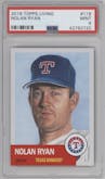 Nolan Ryan from the 2018 Topps Living set graded by PSA and given an overall grade of 9.