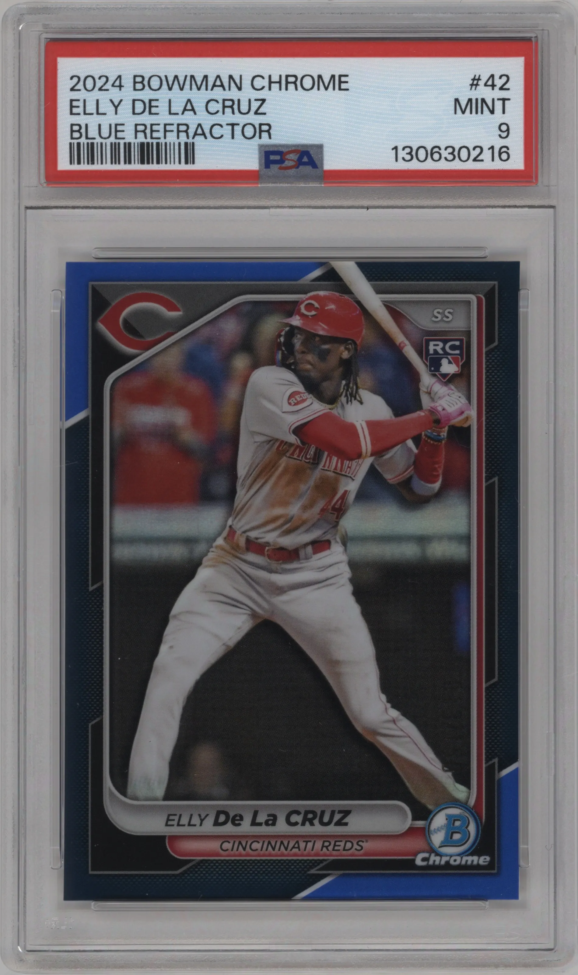 2024 Bowman Chrome Elly De La Cruz Blue Refractor PSA 9