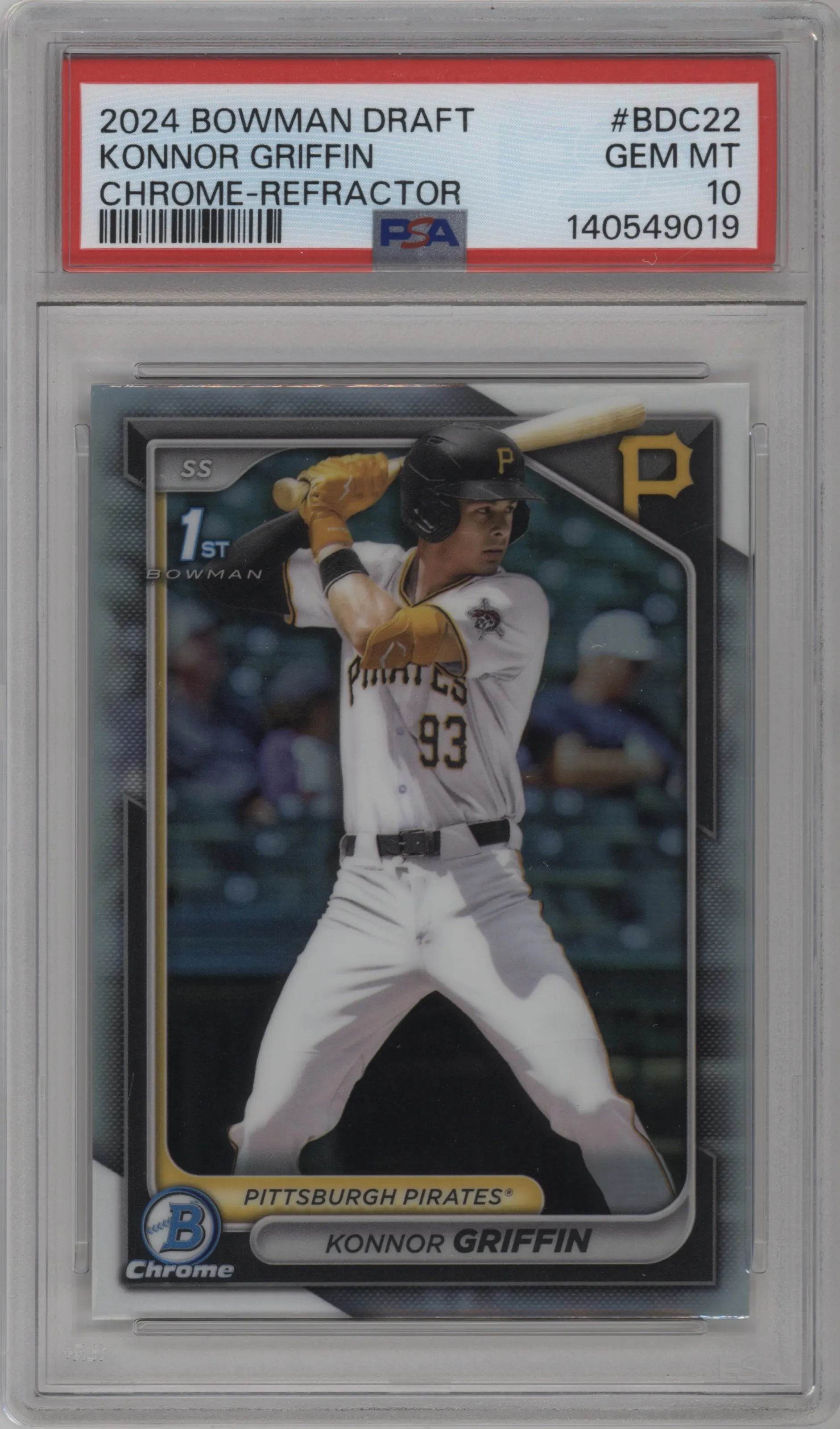 2024 Bowman Draft Chrome Konnor Griffin Refractor #BDC-22 PSA 10