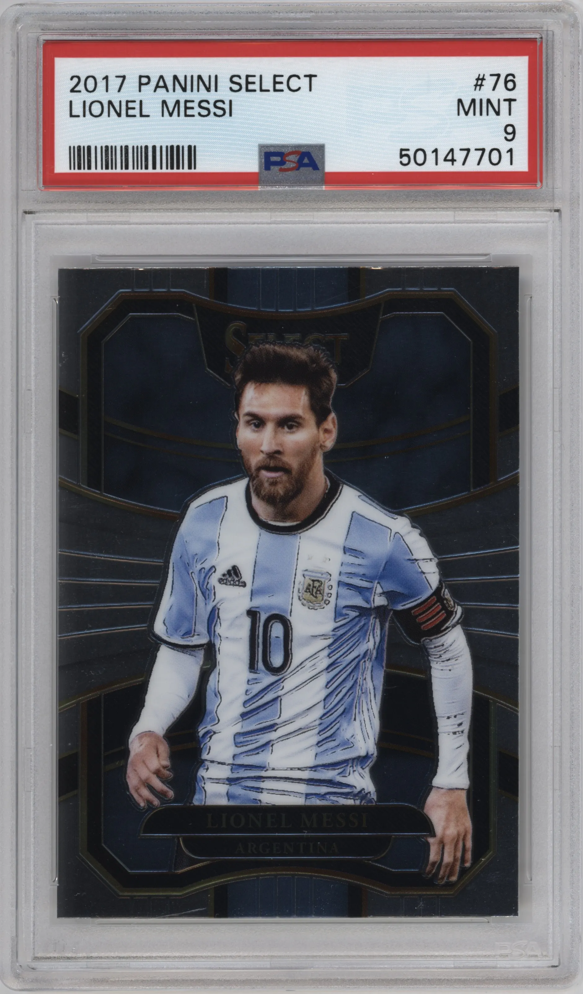 2017 Panini Select Lionel Messi PSA 9